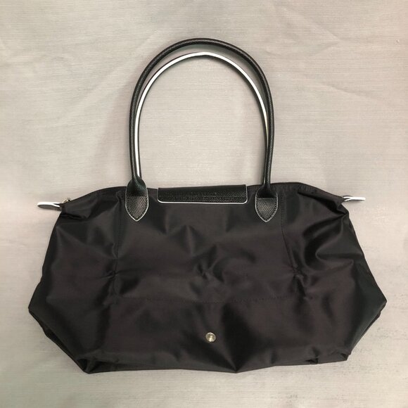 🌸👜Long c hamp Le Pliage 70th Anniversary  Tote Bag size large Black - Picture 5 of 7